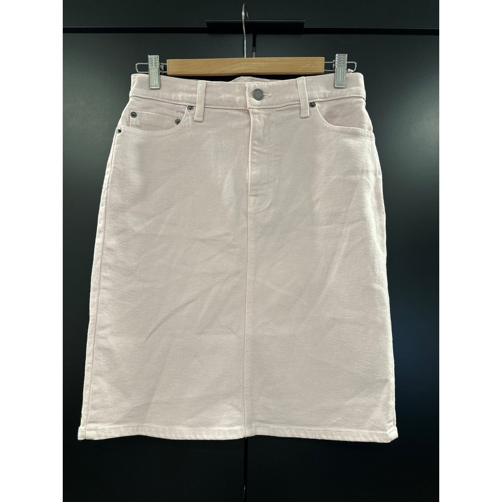 Modern American Mimi Skirt Blush Pink Denim NWT MAW242041 Size 26